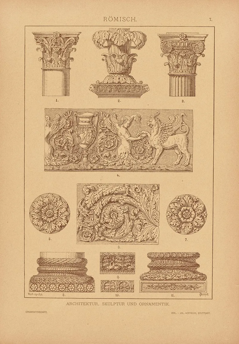 Romisch Architektur Skulptur Und Ornamentik Wall Art by Heinrich Dolmetsch - High-Resolution Digital Print