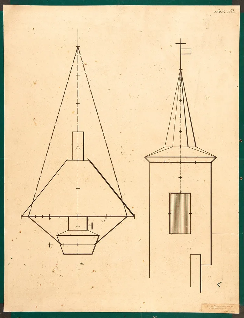 Roof Structure Church Spire Wall Art by Henrich Janniche - High-Resolution Digital Print