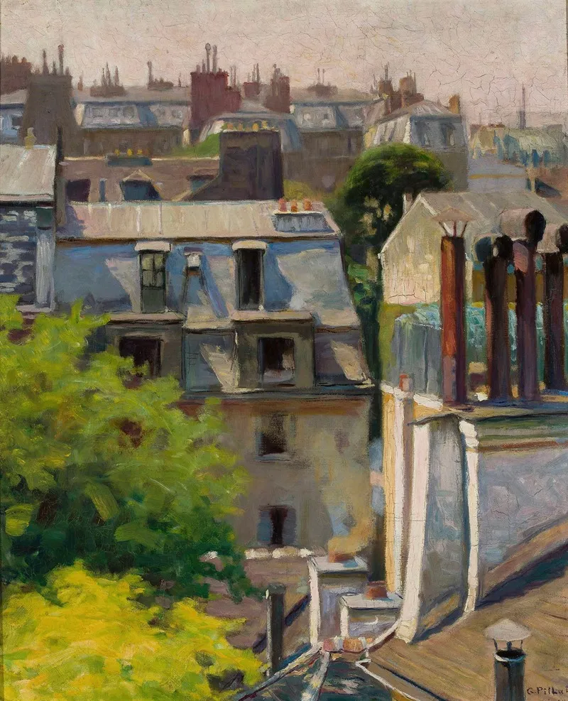 Roofs Of Paris Wall Art by Gustaw Pillati - High-Resolution Digital Print