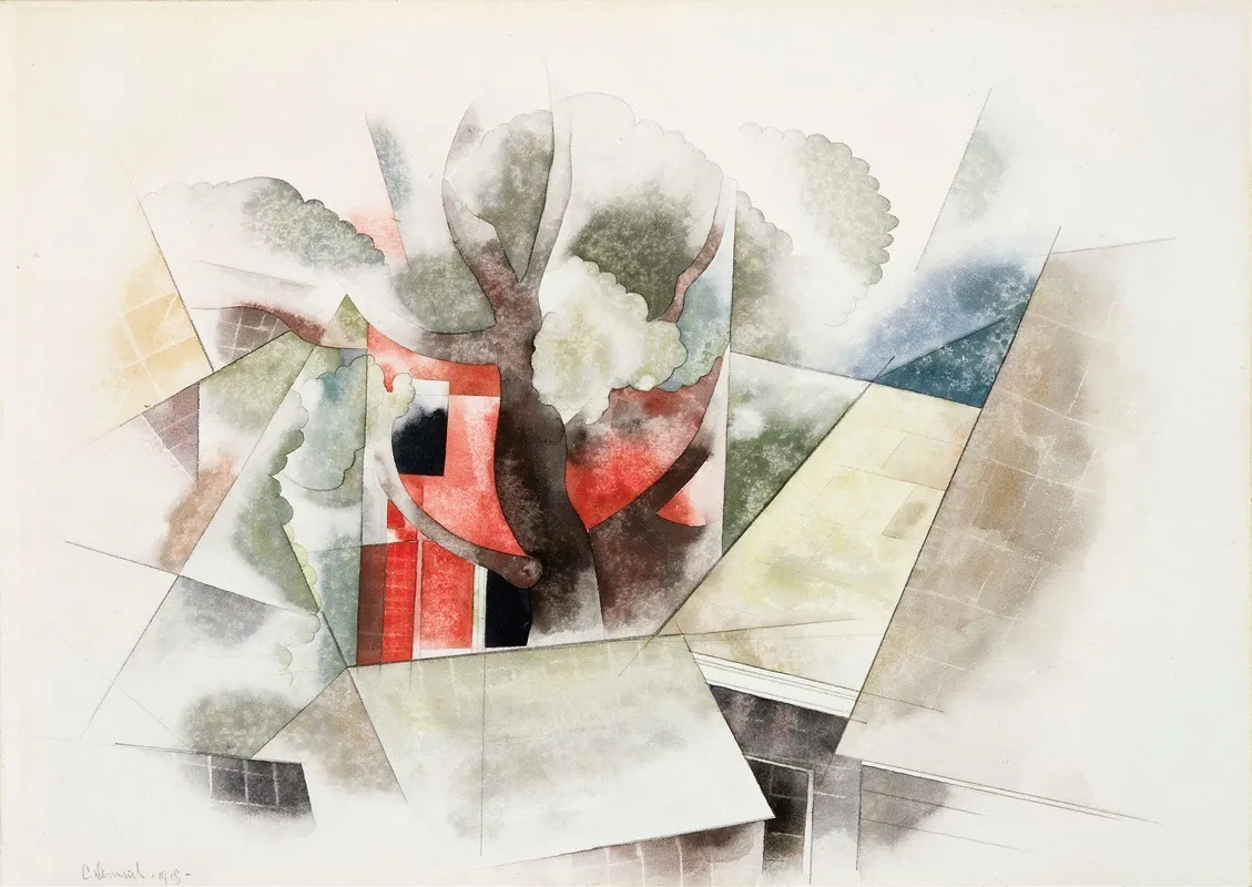 Rooftops And Fantasy Wall Art by Charles Demuth - High-Resolution Digital Print