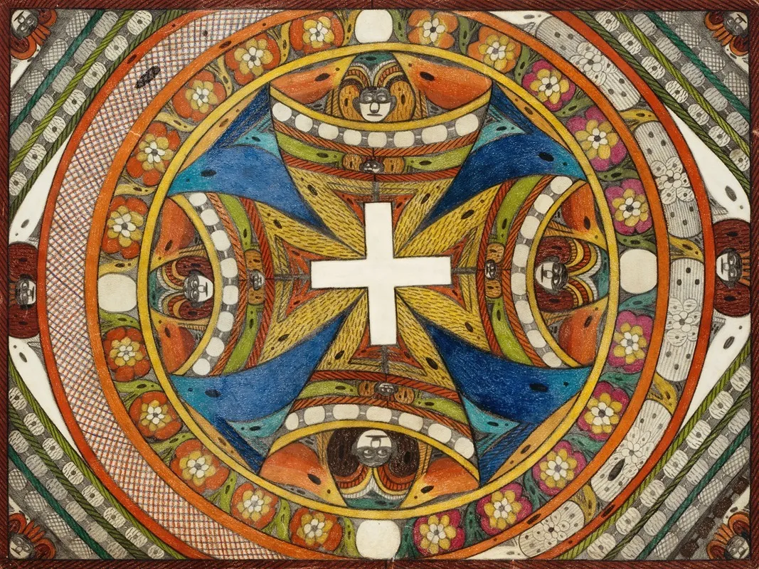 Roosali Von Indien Roosali Von Rusland Roosali Von China Und Roosali Von Jappan Im Skt Adolfroosagaarta Wall Art by Adolf Wölfli - High-Resolution Digital Print