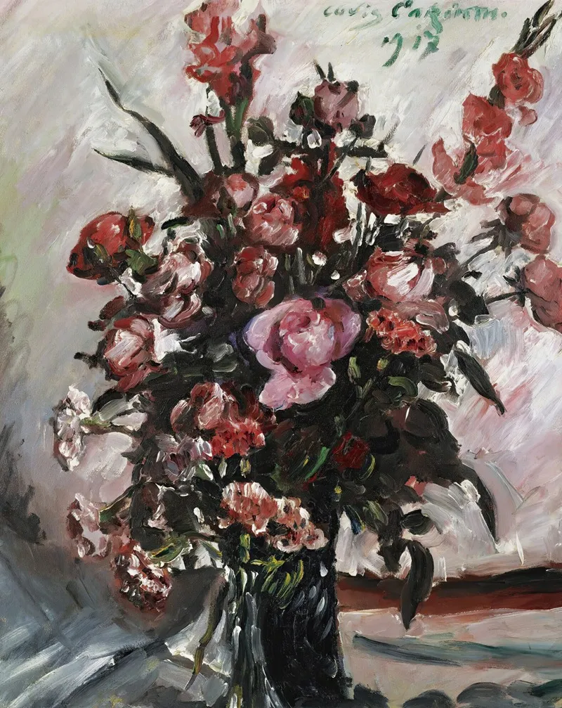 Rosa Rosen Pink Roses Wall Art by Lovis Corinth - High-Resolution Digital Print