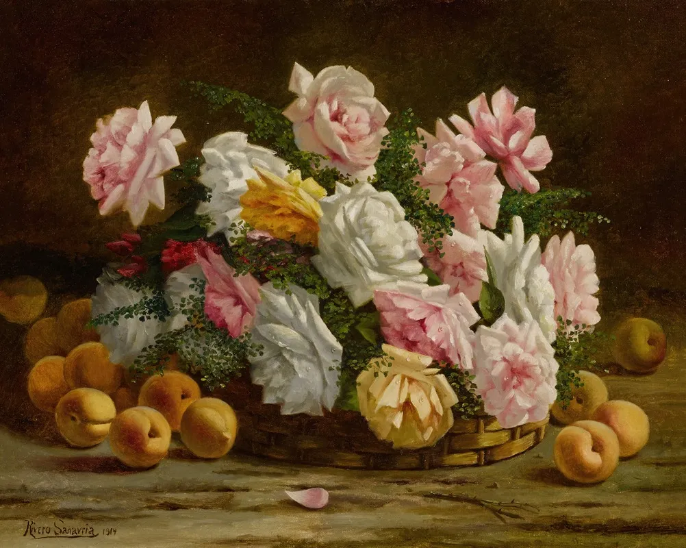 Rosas Y Duraznos Wall Art by Carlos Rivero Sanabria - High-Resolution Digital Print