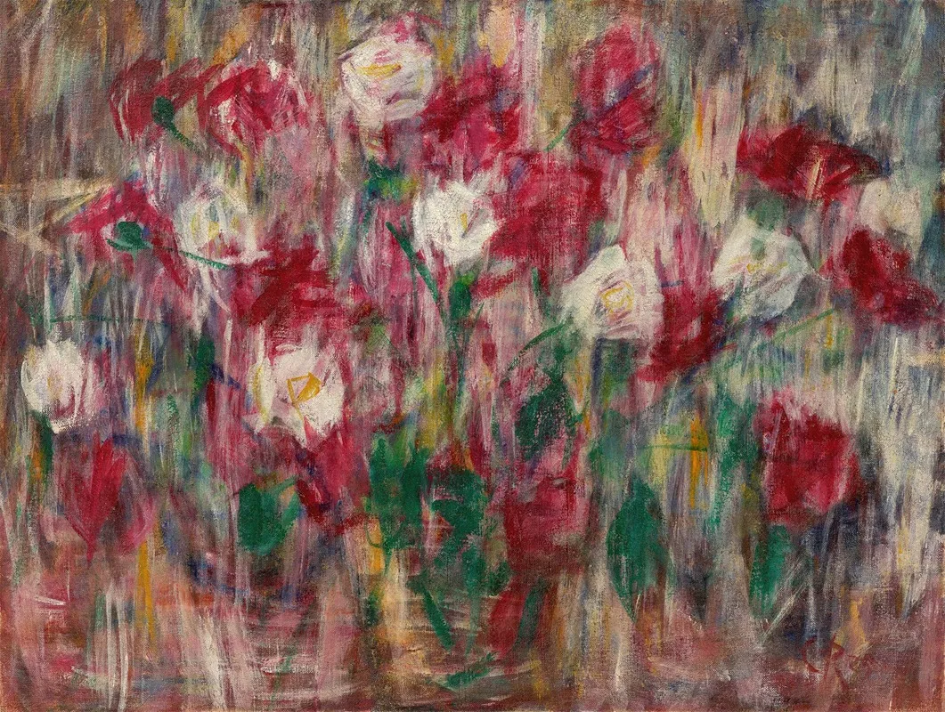 Rosen Und Nelken Wall Art by Christian Rohlfs - High-Resolution Digital Print