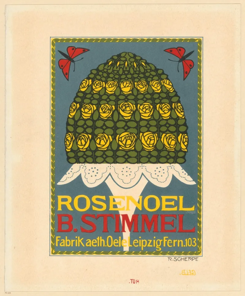 Rosenol B Stimmel Fabrik Atherischer Ole Leipzig Wall Art by R. Scherpe - High-Resolution Digital Print