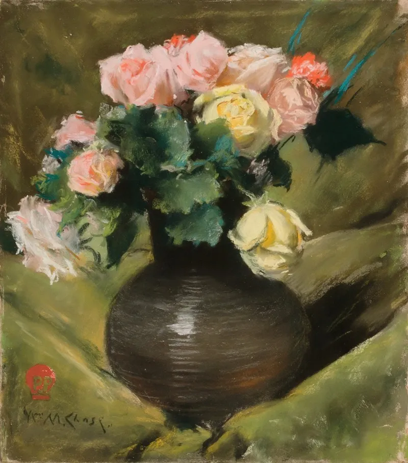 Roses 13 Wall Art by William Merritt Chase - High-Resolution Digital Print