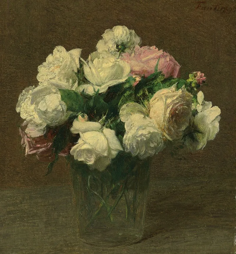 Roses 31 Wall Art by Henri Fantin-Latour - High-Resolution Digital Print