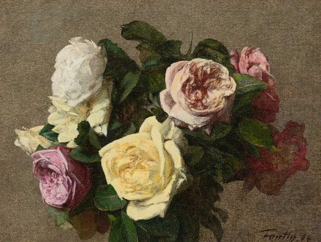Roses 37 Wall Art by Henri Fantin-Latour - High-Resolution Digital Print