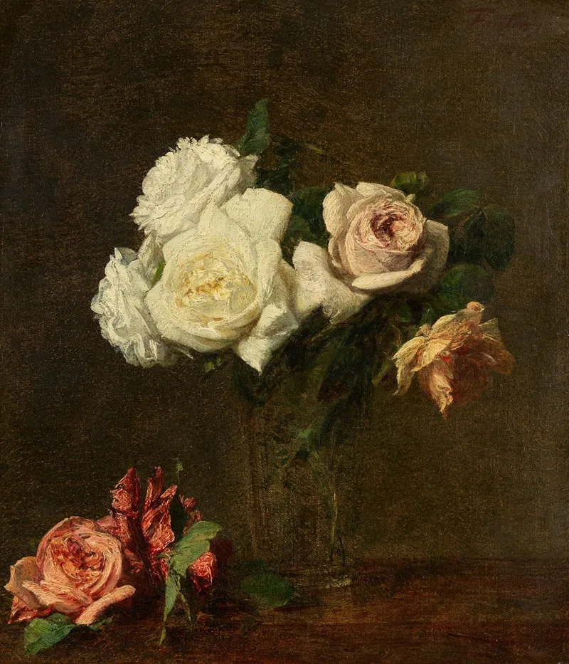 Roses 49 Wall Art by Henri Fantin-Latour - High-Resolution Digital Print