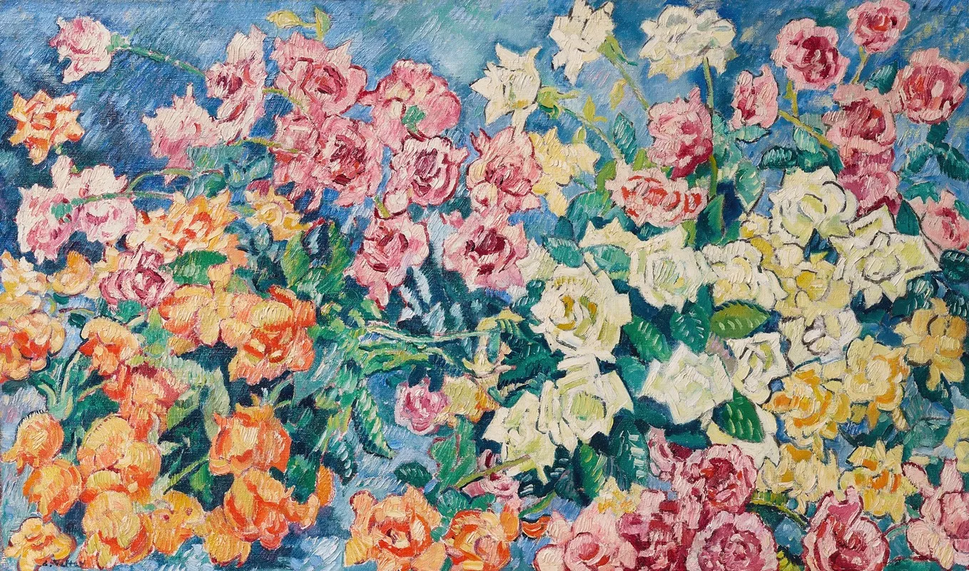 Roses 50 Wall Art by Louis Valtat - High-Resolution Digital Print