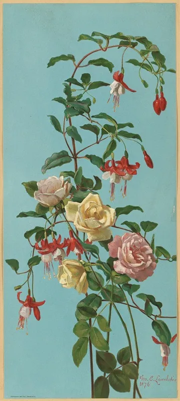 Roses And Fuchsia Wall Art by George Cochran Lambdin - High-Resolution Digital Print