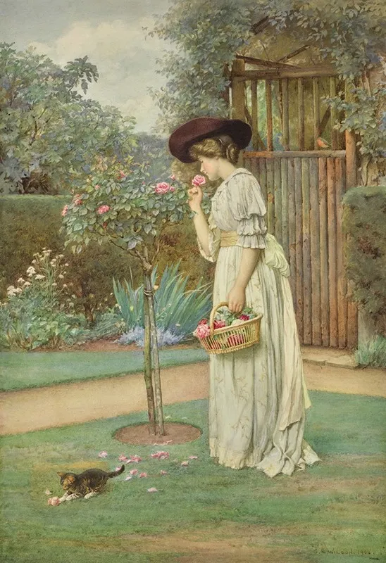 Roses In Bloom Wall Art by Charles Edward Wilson - High-Resolution Digital Print