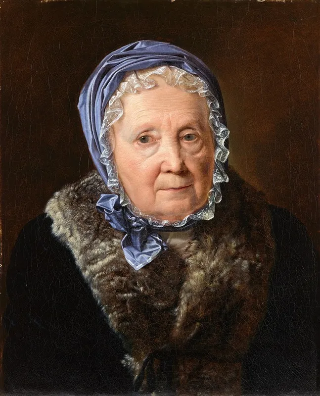 Rosina Wieser Im 83 Lebensjahr Wall Art by Ferdinand Georg Waldmüller - High-Resolution Digital Print