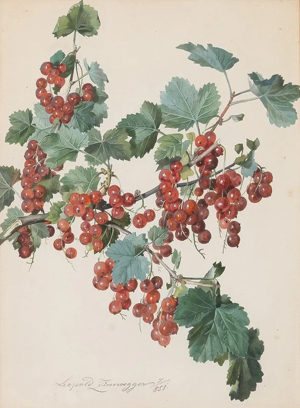 Rote Ribisel Wall Art by Leopold Zinnögger - High-Resolution Digital Print