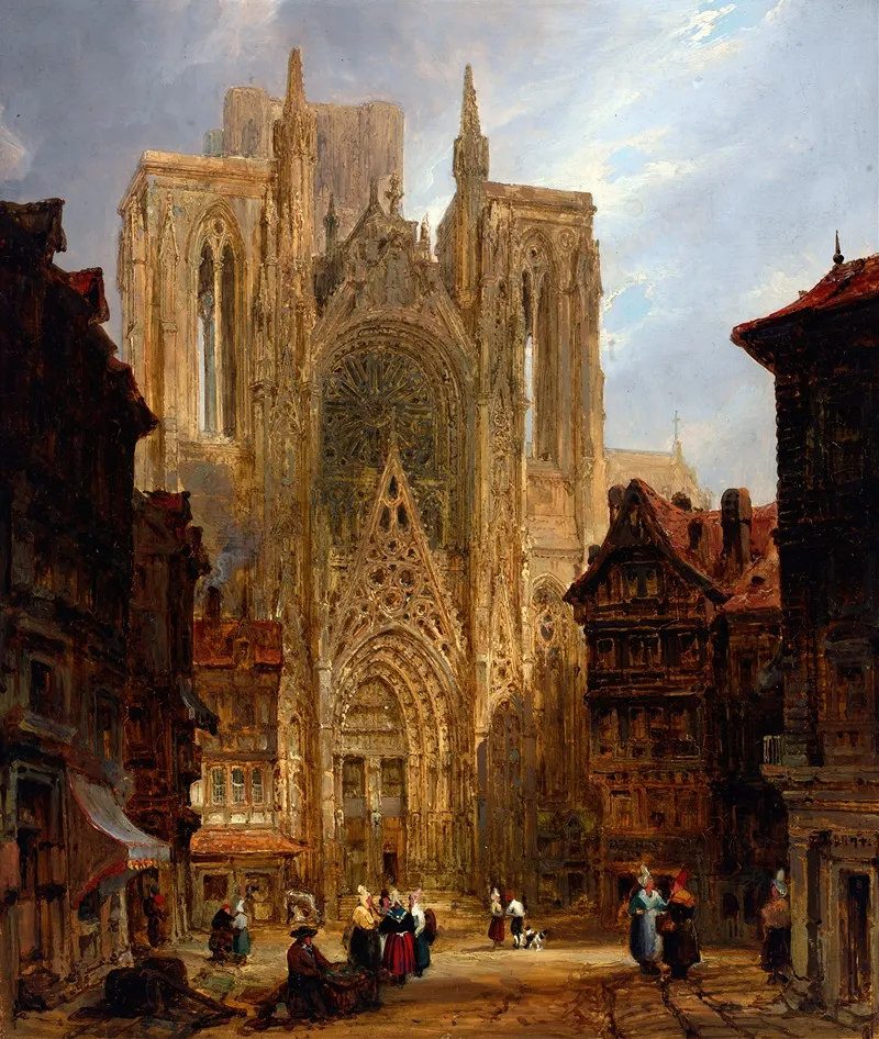 Rouen Cathedral Wall Art by David Roberts - High-Resolution Digital Print