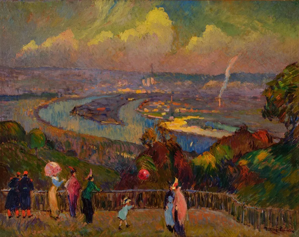 Rouen La Seine Vue Depuis Le Hauteurs De Caudebec 2