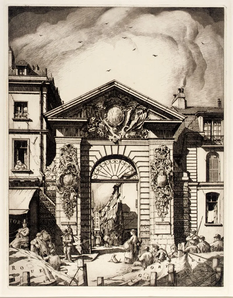 Rouen Porte De Guillaume Wall Art by Frederick G. Hall - High-Resolution Digital Print