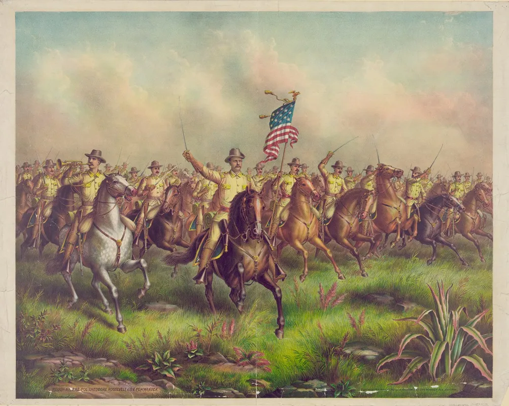 Rough Riders Colonel Theodore Roosevelt U S V Commander Wall Art by Kurz &amp; Allison - High-Resolution Digital Print