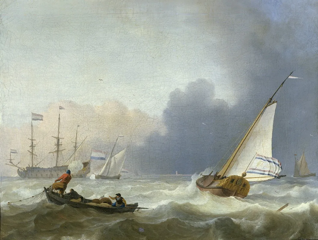 Rough Sea With A Dutch Yacht