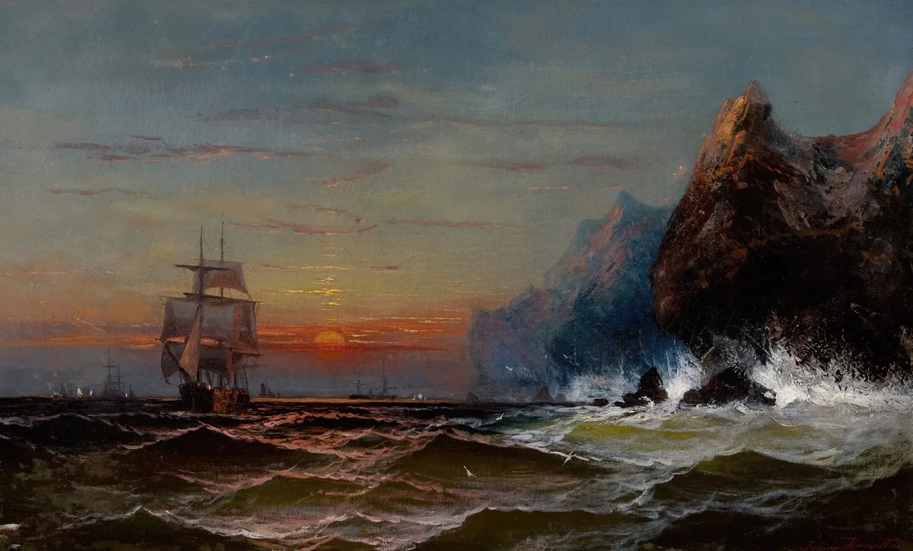 Rounding The Cape Sunset Wall Art by James Hamilton - High-Resolution Digital Print
