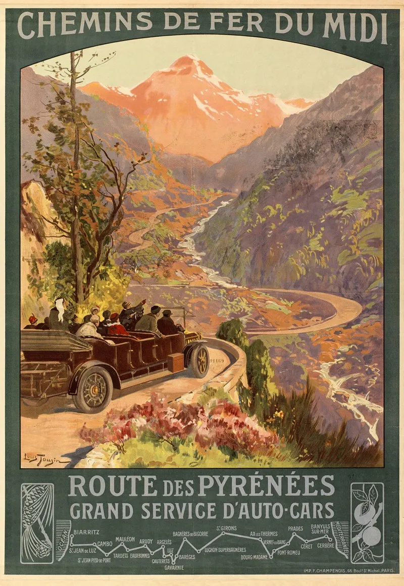 Route Des Pyrenees Wall Art by Louis Tauzin - High-Resolution Digital Print
