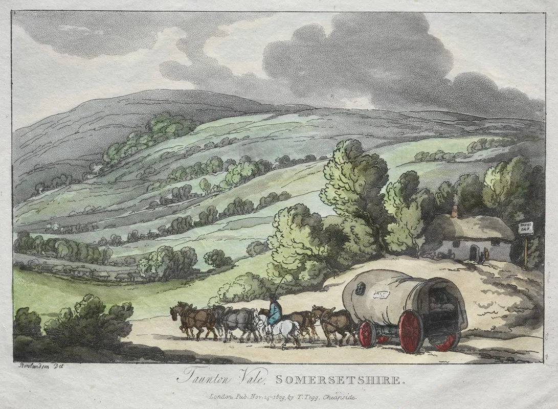Rowlandsons Sketches From Nature Taunton Vale Somersetshire