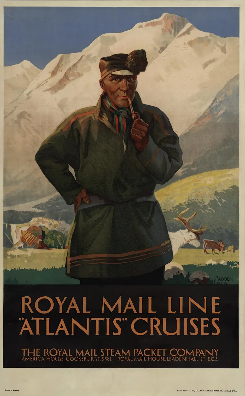 Royal Mail Line Atlantis Cruises Wall Art by Percy Padden - High-Resolution Digital Print
