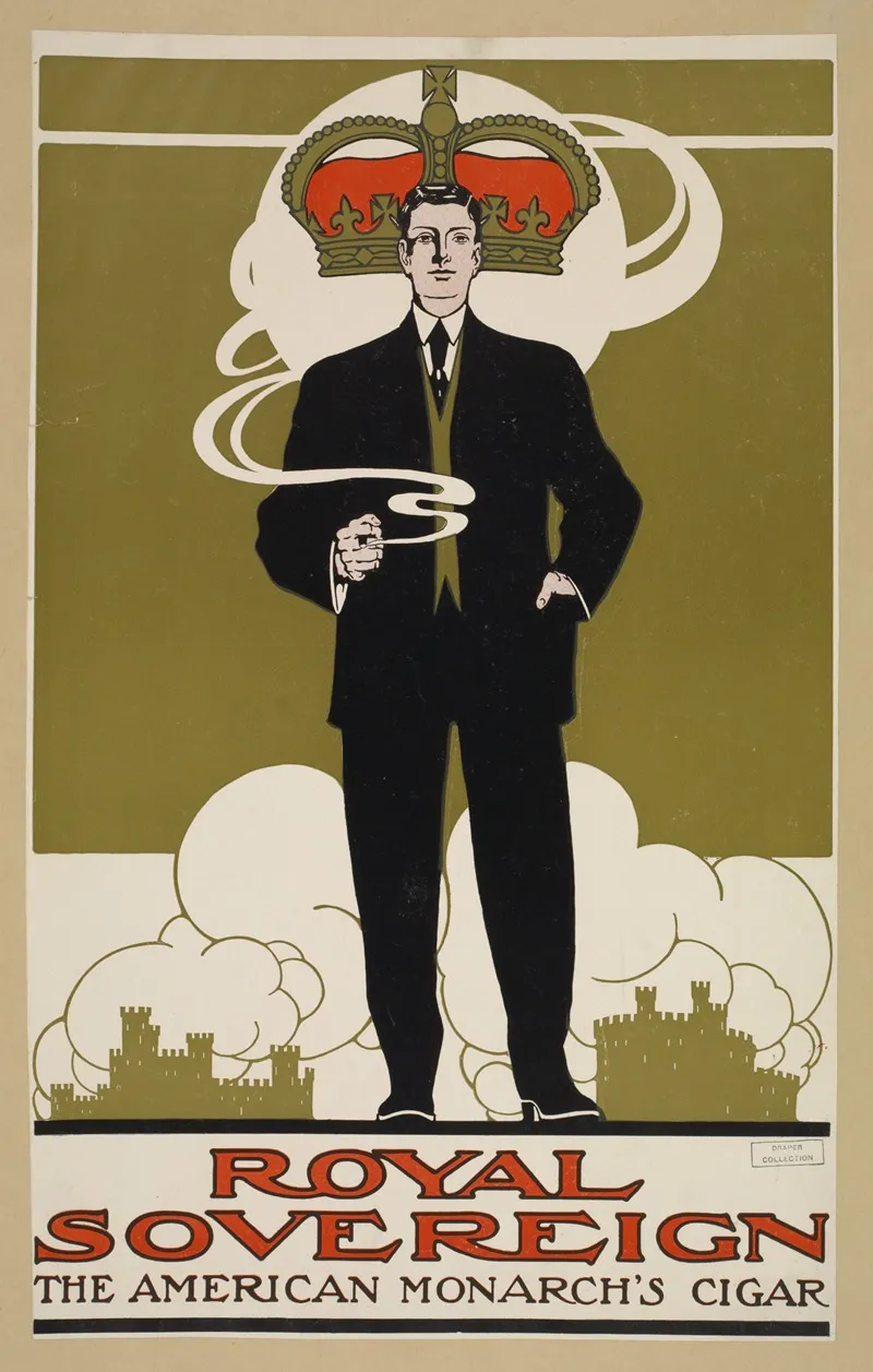 Royal Sovereign The American Monarchs Cigar Wall Art by Anonymous - High-Resolution Digital Print
