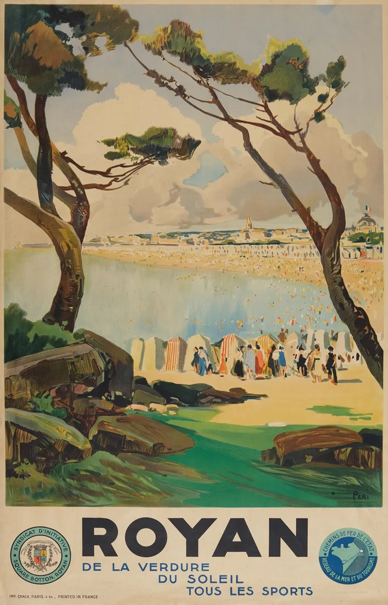 Royan De La Verdure Du Soleil Tous Les Sports Wall Art by Lucien Peri - High-Resolution Digital Print