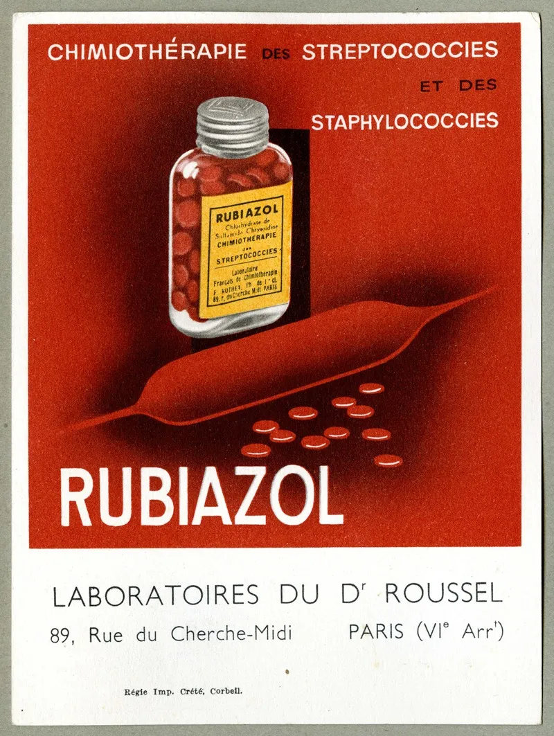 Rubiazol 6 Wall Art by Laboratoires du docteur Roussel - High-Resolution Digital Print