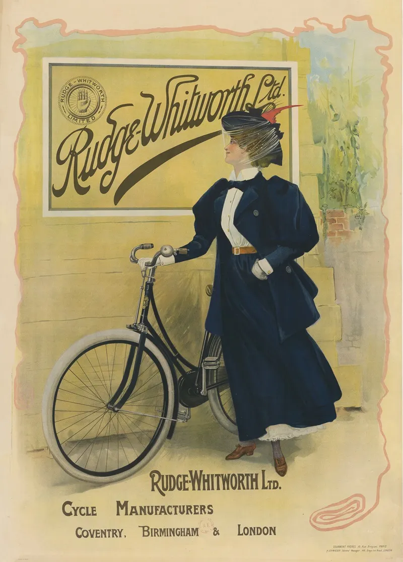 Rudge Whitworth Ltd Cycle Manufacturers Coventry Birmingham London Wall Art by Courmont Frères - High-Resolution Digital Print