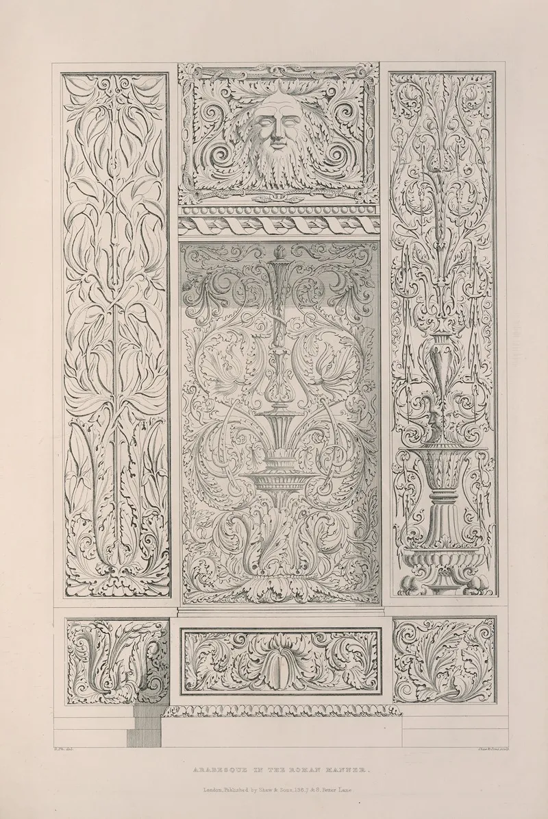 Rudiments Of Curvilinear Design Pl 06 Wall Art by George Phillips - High-Resolution Digital Print