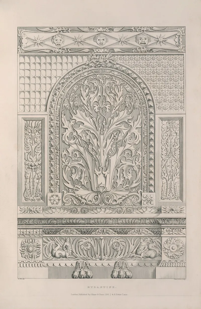 Rudiments Of Curvilinear Design Pl 09 Wall Art by George Phillips - High-Resolution Digital Print