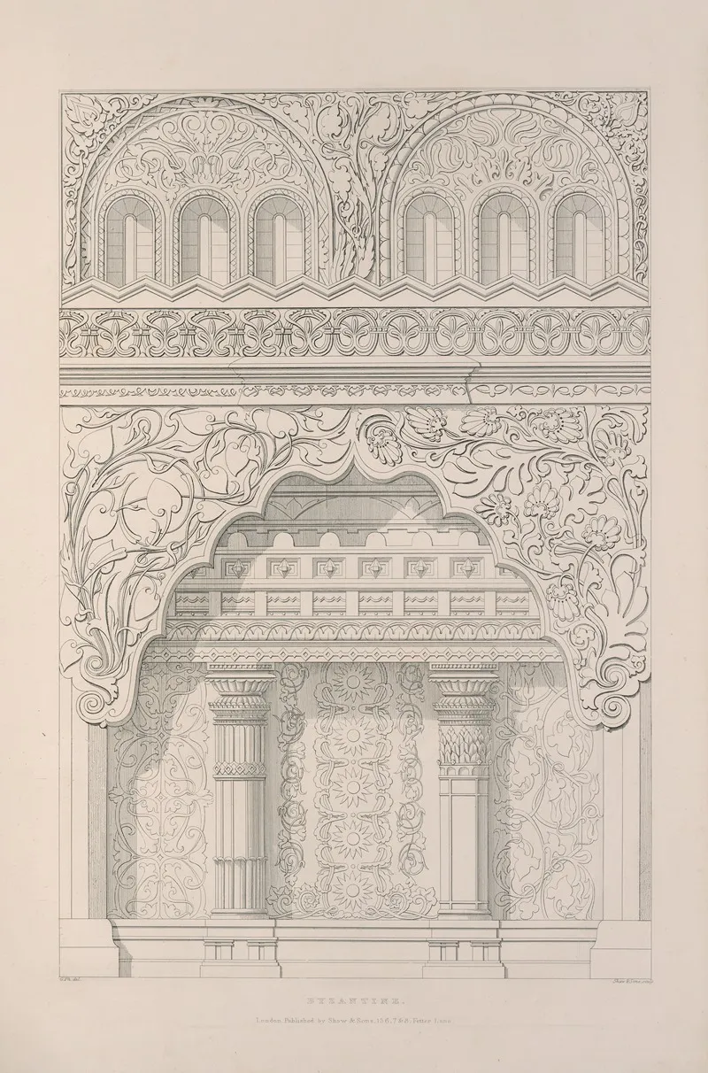 Rudiments Of Curvilinear Design Pl 10 Wall Art by George Phillips - High-Resolution Digital Print