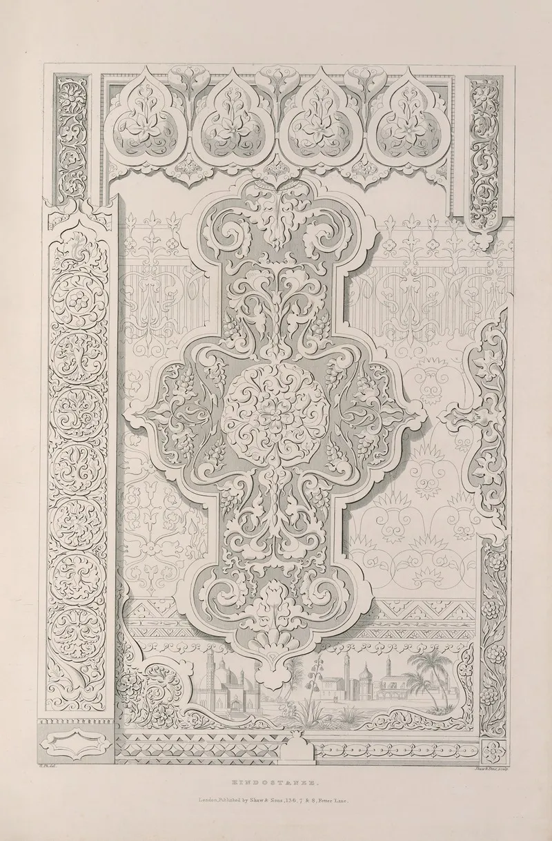 Rudiments Of Curvilinear Design Pl 12 Wall Art by George Phillips - High-Resolution Digital Print