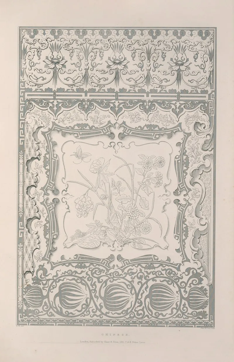 Rudiments Of Curvilinear Design Pl 15 Wall Art by George Phillips - High-Resolution Digital Print