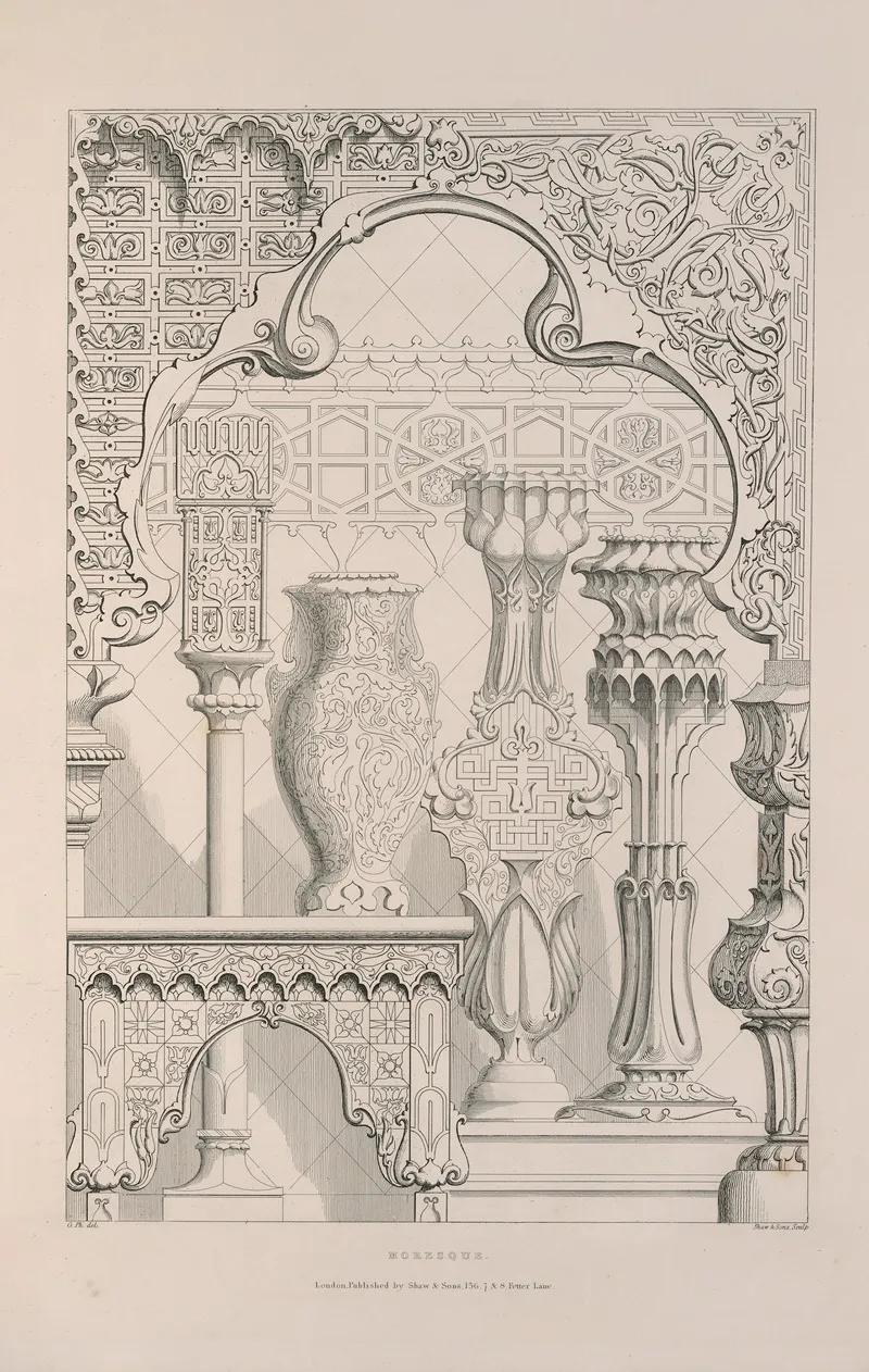 Rudiments Of Curvilinear Design Pl 21 Wall Art by George Phillips - High-Resolution Digital Print