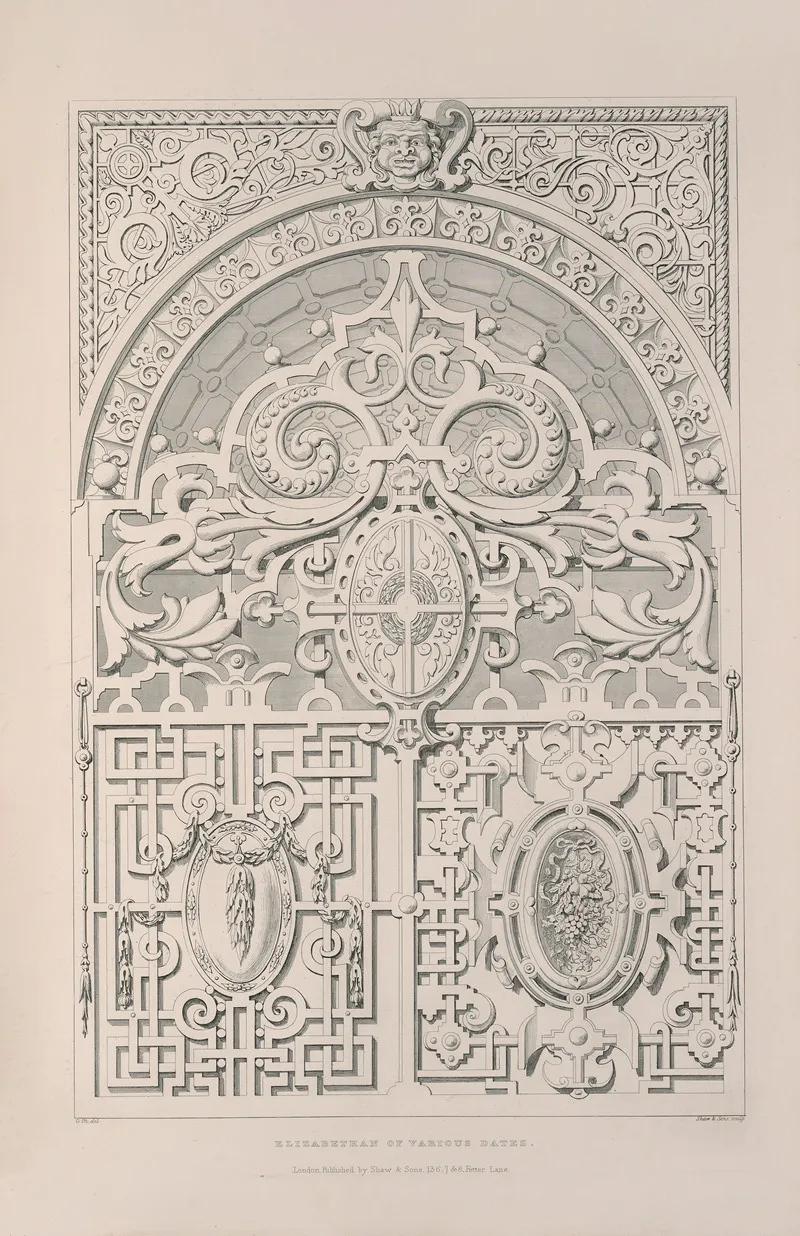 Rudiments Of Curvilinear Design Pl 24 Wall Art by George Phillips - High-Resolution Digital Print
