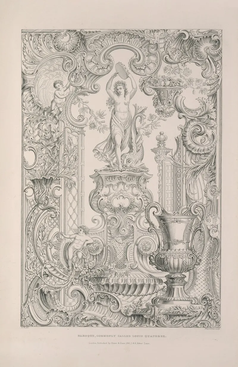 Rudiments Of Curvilinear Design Pl 32 Wall Art by George Phillips - High-Resolution Digital Print