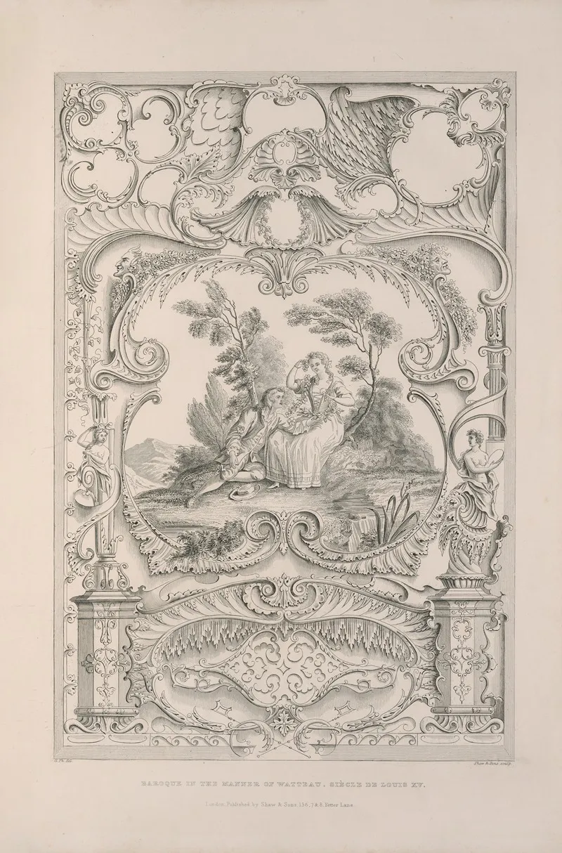 Rudiments Of Curvilinear Design Pl 39 Wall Art by George Phillips - High-Resolution Digital Print