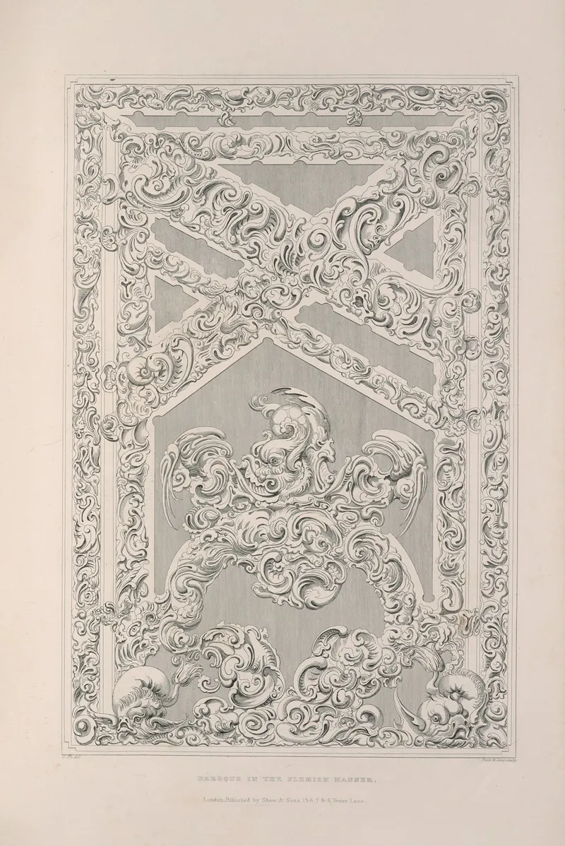 Rudiments Of Curvilinear Design Pl 40 Wall Art by George Phillips - High-Resolution Digital Print