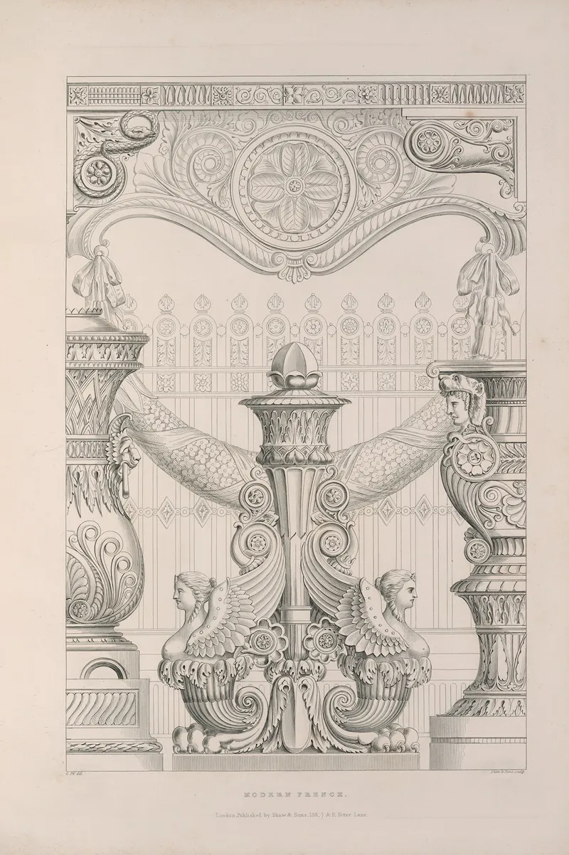 Rudiments Of Curvilinear Design Pl 41 Wall Art by George Phillips - High-Resolution Digital Print