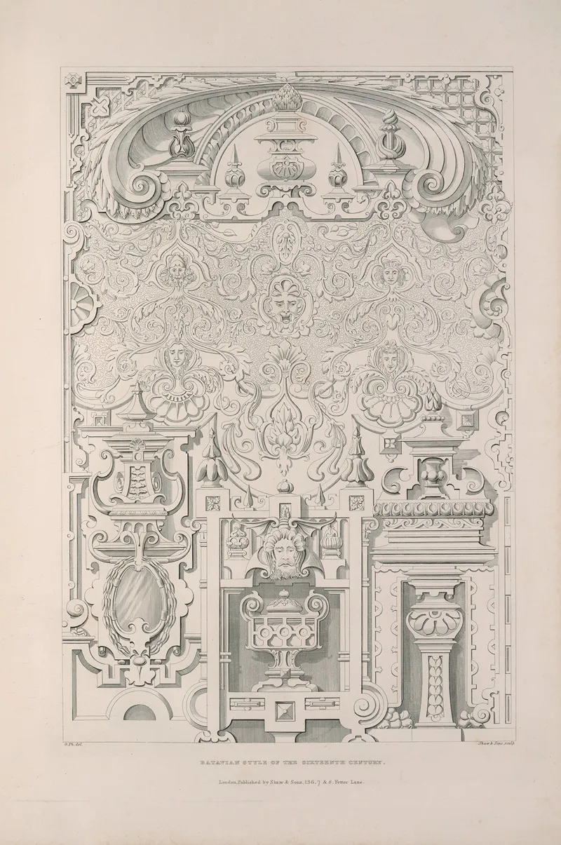 Rudiments Of Curvilinear Design Pl 44 Wall Art by George Phillips - High-Resolution Digital Print