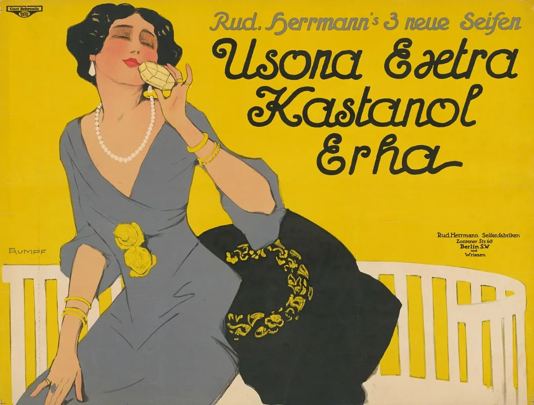 Rudolf Herrmanns 3 Neue Seifen Usona Extra Kastanol Erha Wall Art by Fritz Rumpf - High-Resolution Digital Print