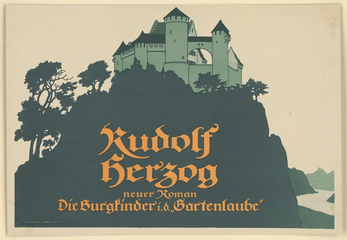 Rudolf Herzogs Roman Die Burgkinder In Der Gartenlaube Wall Art by Julius Klinger - High-Resolution Digital Print