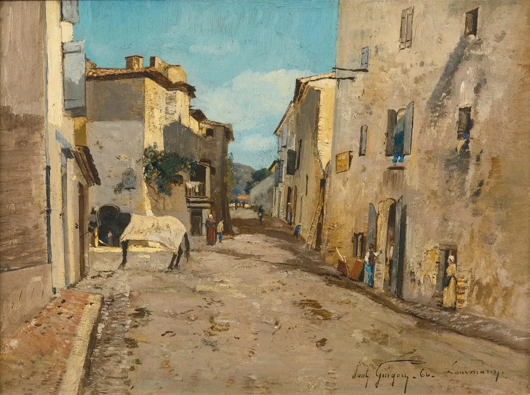 Rue A Lourmarin Vaucluse Wall Art by Paul-Camille Guigou - High-Resolution Digital Print