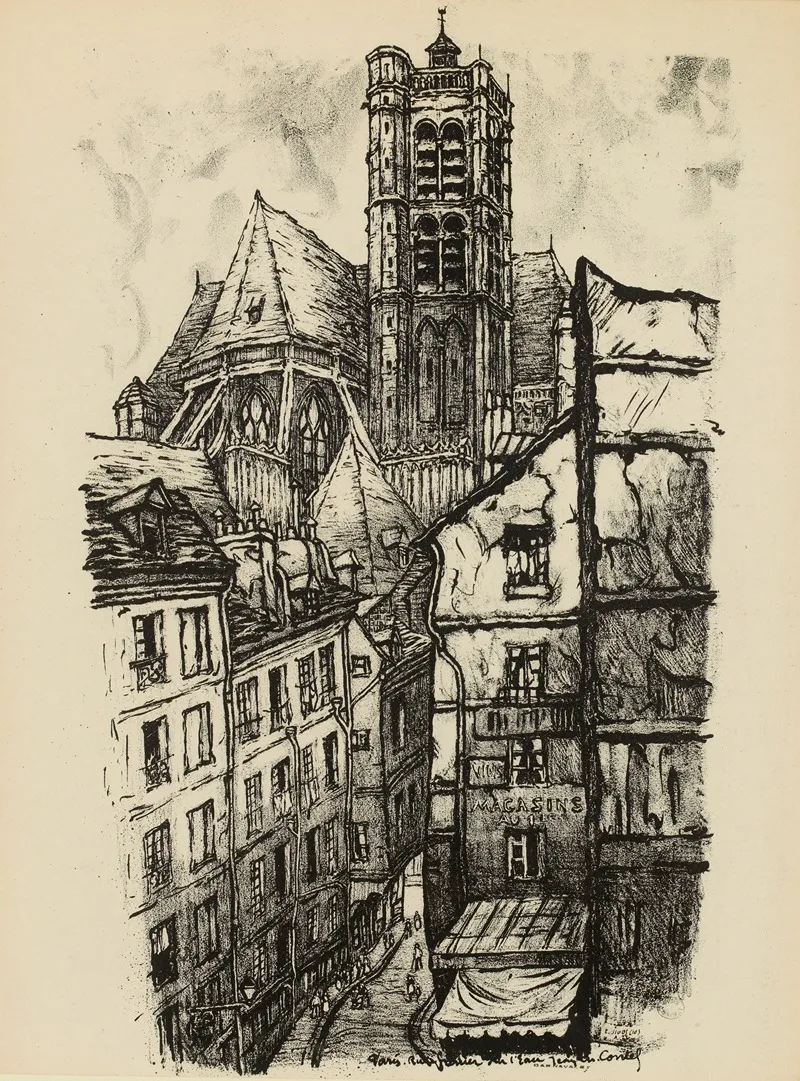 Rue Grenier Sur Leau 2 Wall Art by Jean-Charles Contel - High-Resolution Digital Print