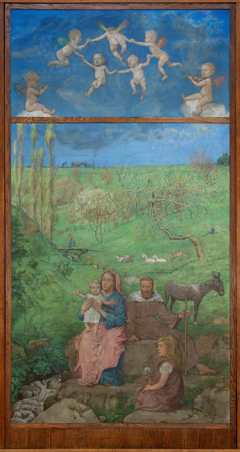 Ruhe Auf Der Flucht Wall Art by Hans Thoma - High-Resolution Digital Print