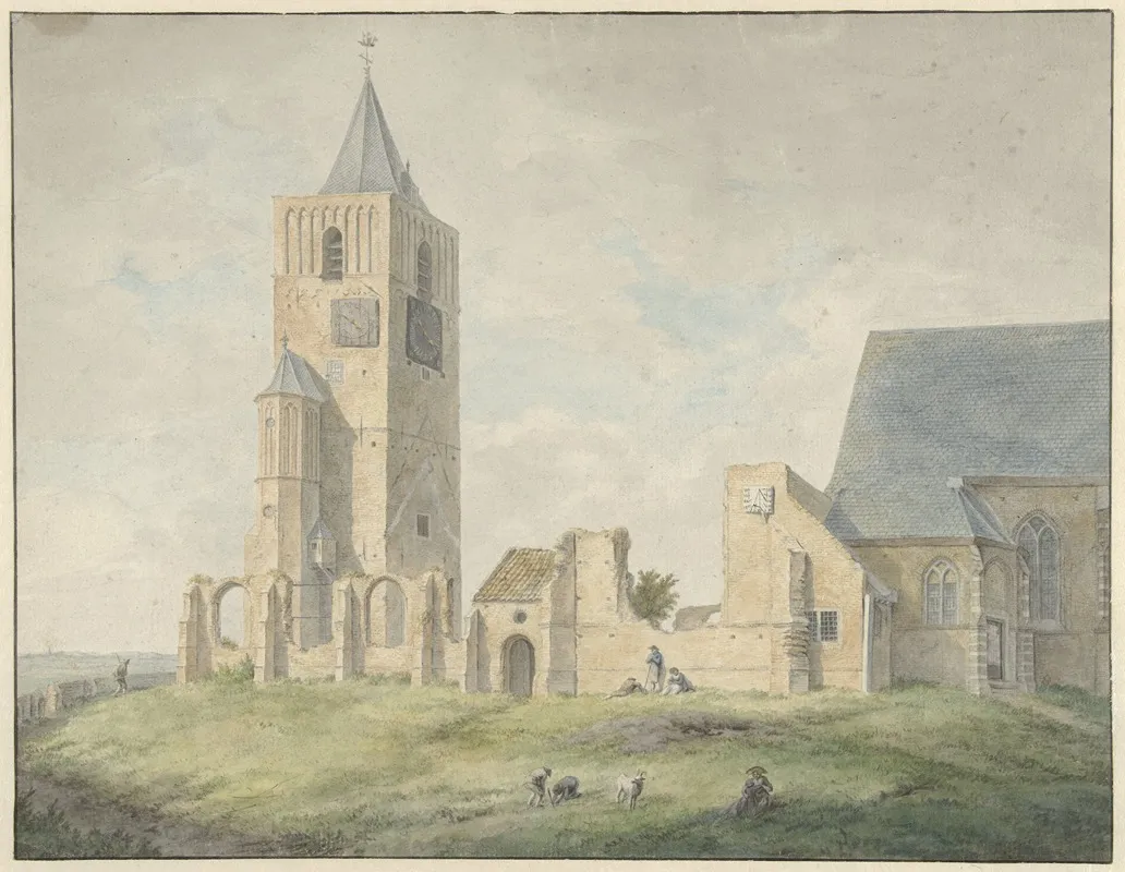 Ruine Van De Kerk Te Warmond