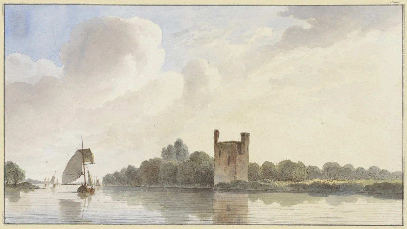 Ruine Van Huis Te Merwede Bij Dordrecht Aan De Maas